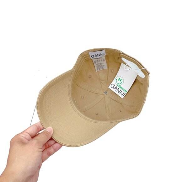 Ganni Khaki Baseball Cap - Picture 4 of 4
